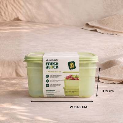 Fresh Block 1500ml (Set of 2) Freshness Storage Container with Moistur ...