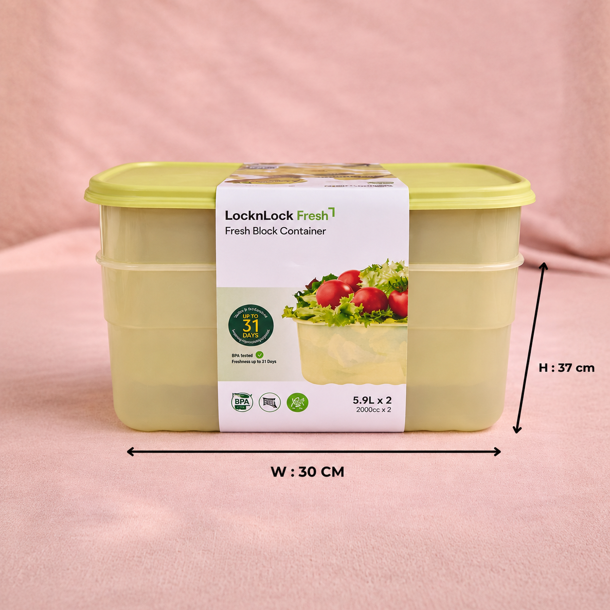 Fresh Block 5.9L (Set of 2) Freshness Storage Container with Moisture ...