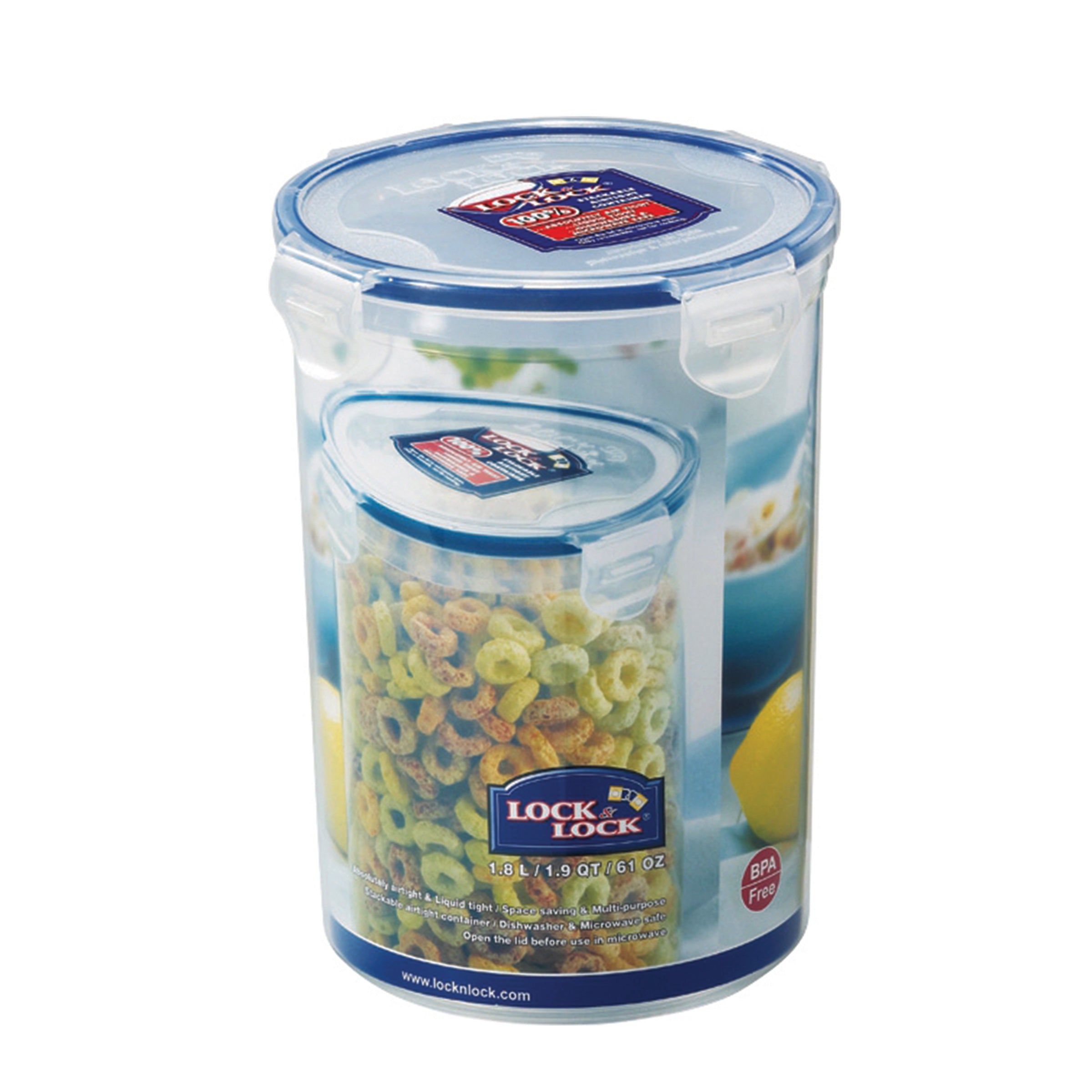 Classic Extra Large Round Food Container with Leak Proof Locking Lid ...