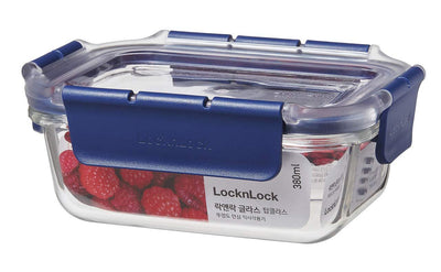 LocknLock Air & Liquid Tight Glass Food Storage Container, 380ML