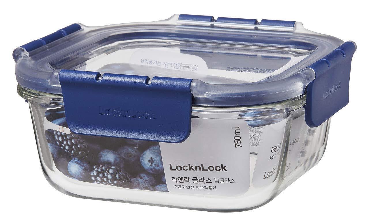 LocknLock Air & Liquid Tight Glass Food Storage Container, 750ML