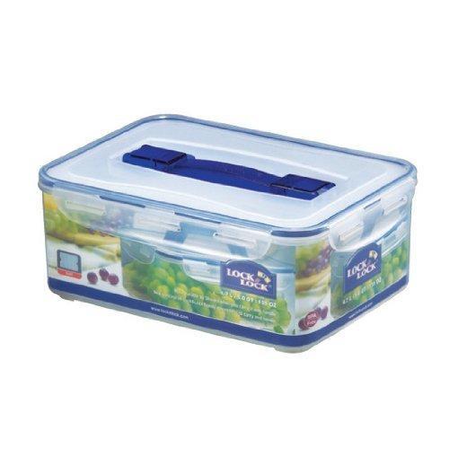 Lock And Lock Container Small LocknLock Small Storage Container with Grab Handle and Trey, Transpare ...