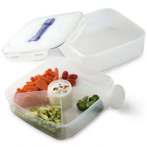 LocknLock Appetizer and Dessert Container with Handle, 6.5 litres, Clear