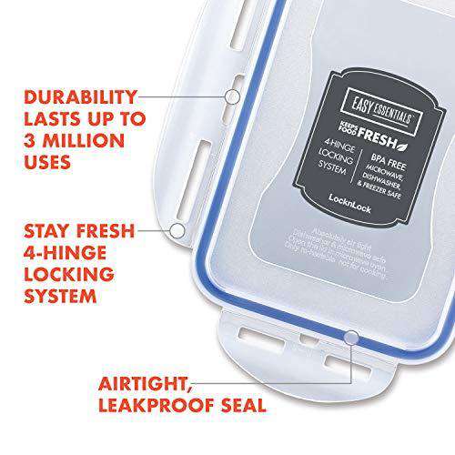 LocknLock Classics Small Flat Rectangular Food Container with Tray | Butter Case