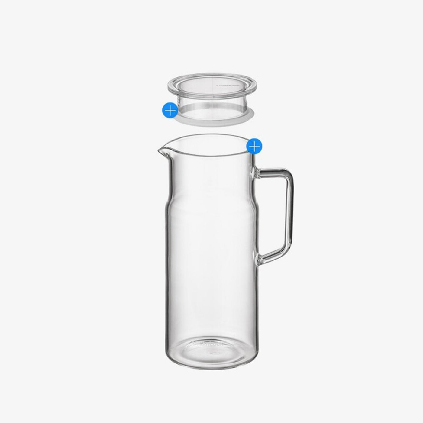 LocknLock Heat Resistant Metro Glass Water Jug with Handle, Transparent