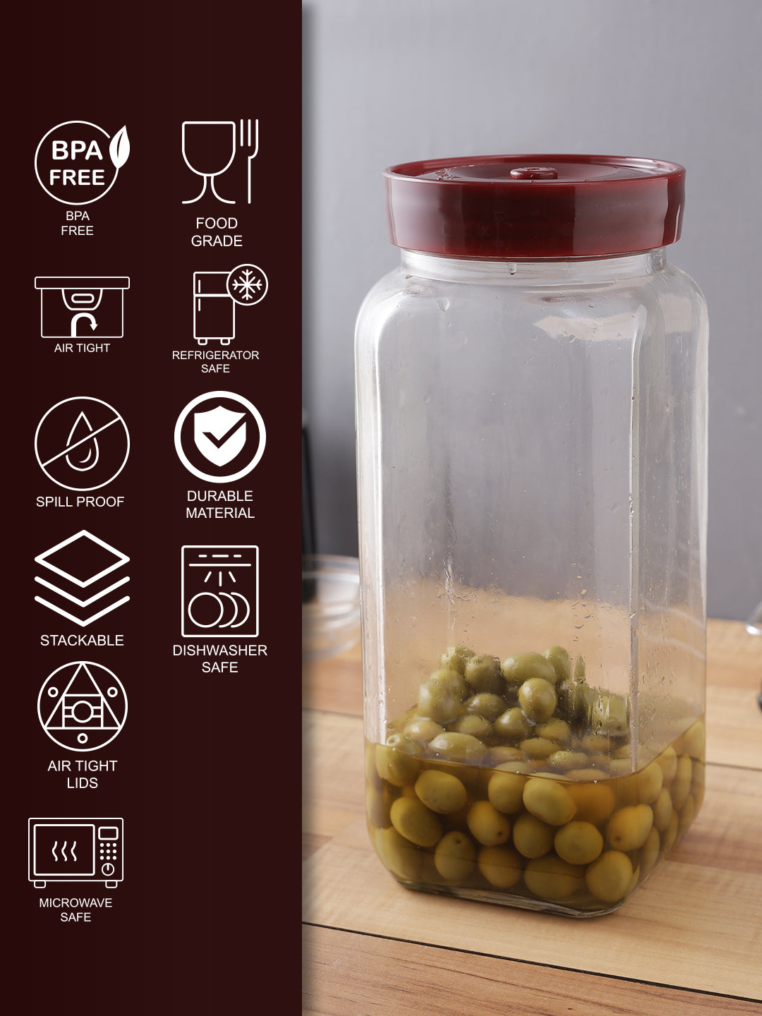 SQUARE CANISTER - 2.1LTR
