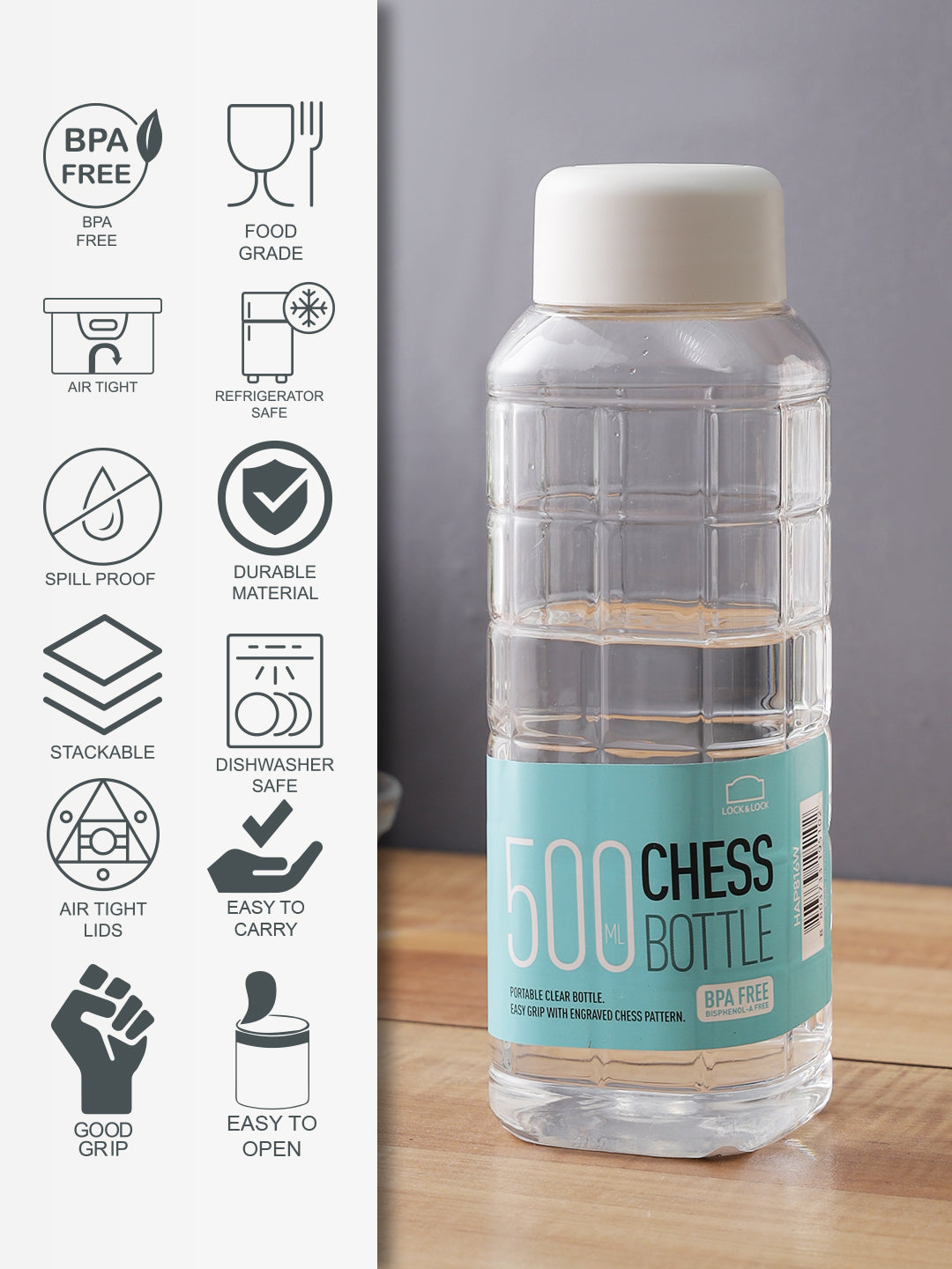 CHESS BOTTLE - 500ML (White)