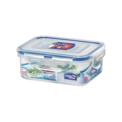 LocknLock Classic Small Flat Rectangular Polypropylene Food Container with Divider | Clear