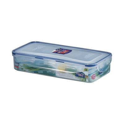 LocknLock Classics Medium Flat Oblong Food Container with Leak Proof Locking Lid and Tray