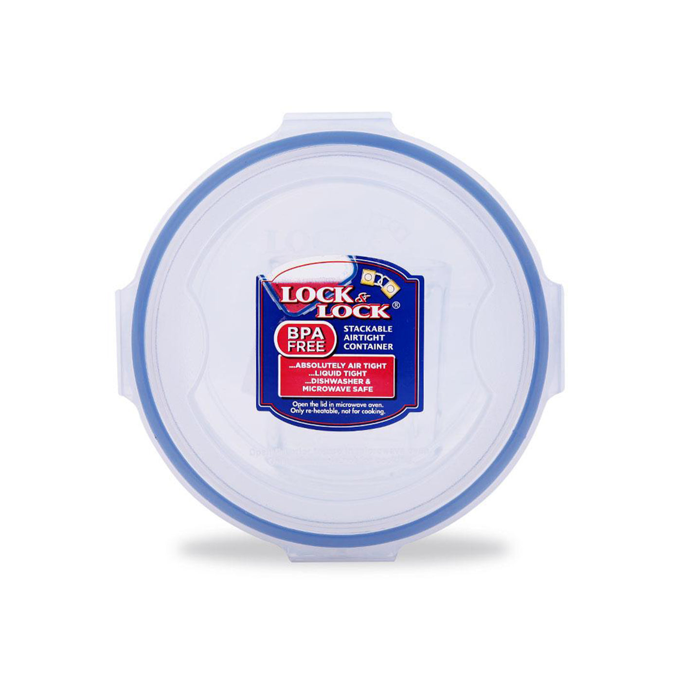 LocknLock Classics Extra Large Round Food Container with Leak Proof Locking Lid, Clear