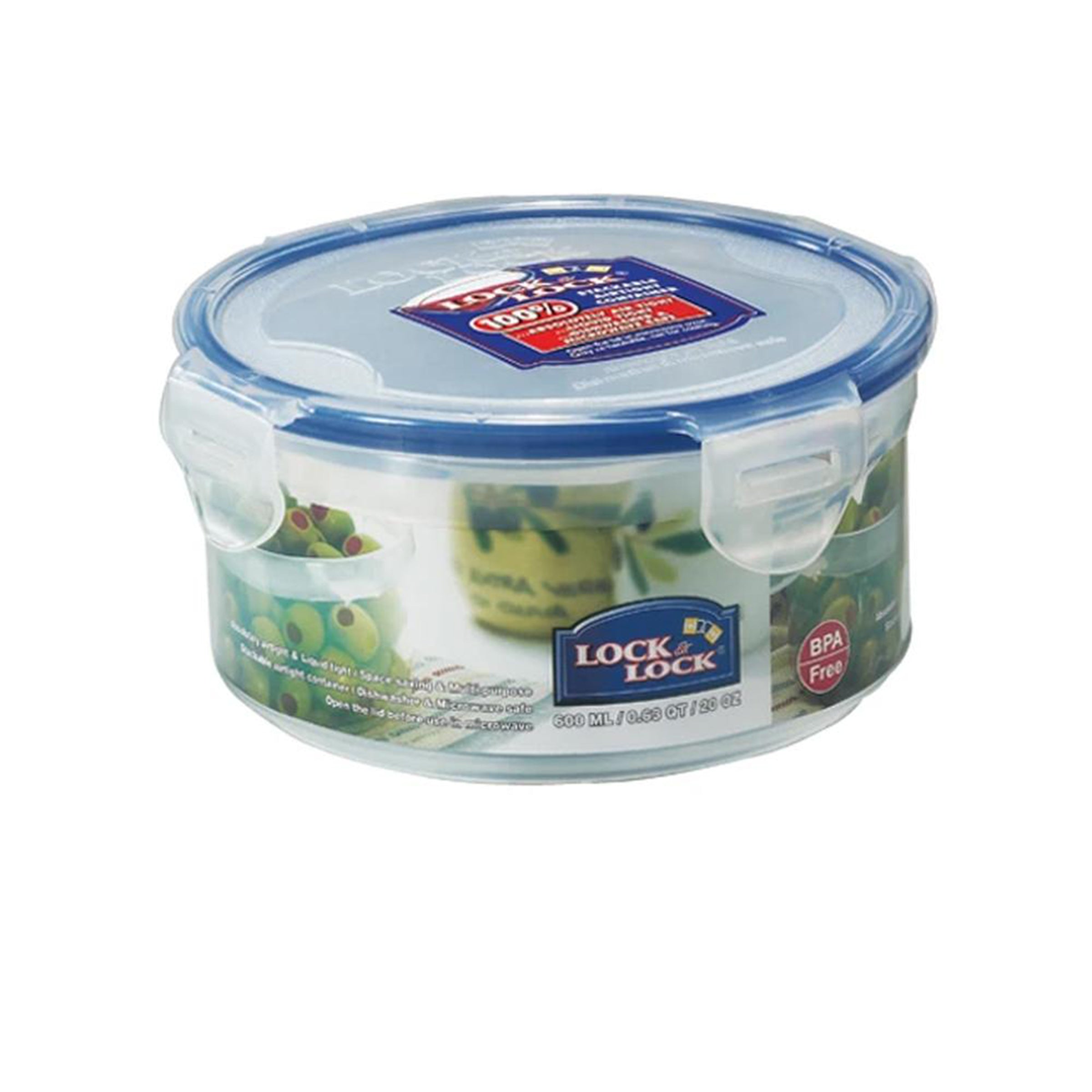 Classic Extra Large Round Food Container with Leak Proof Locking Lid ...