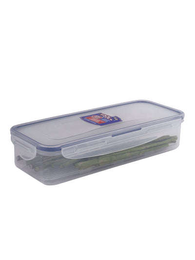 LocknLock Classics Rectangular Food Container with Leak Proof Locking Lid and Tray (Transparent, 1 L)