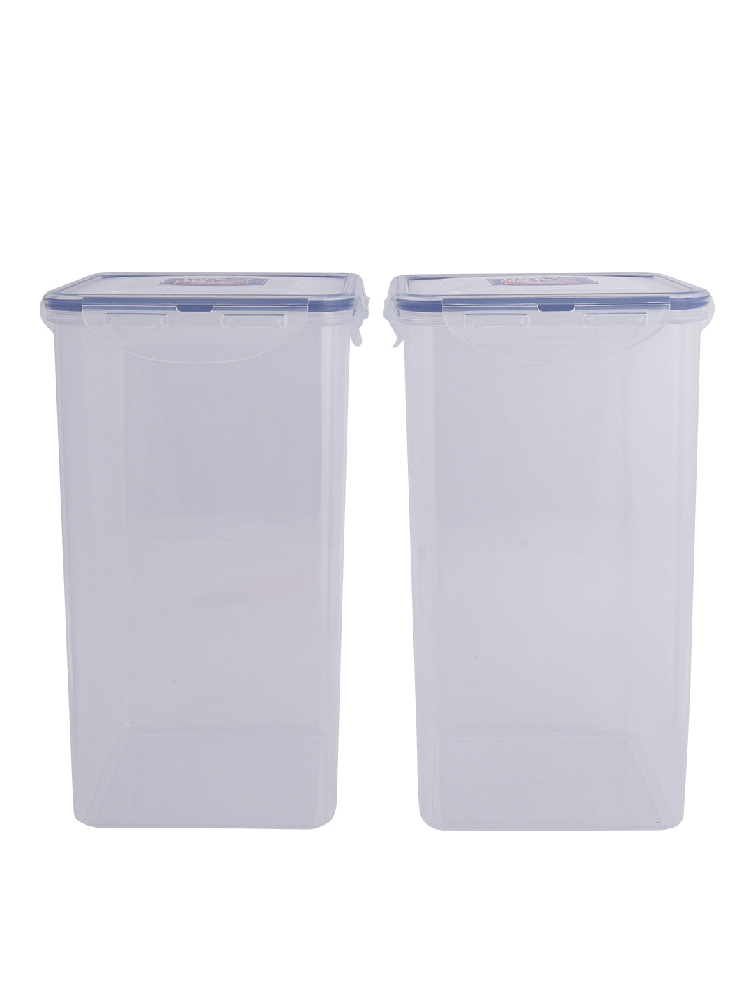 LocknLock Classics Square Plastic Airtight Food Storage Container, 4 Liter, Set of 2