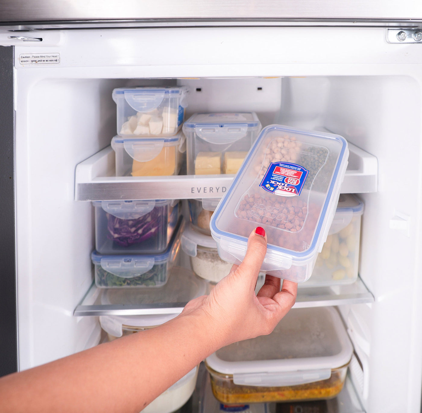 LocknLock Plastic Airtight Refrigerator Organizer Set