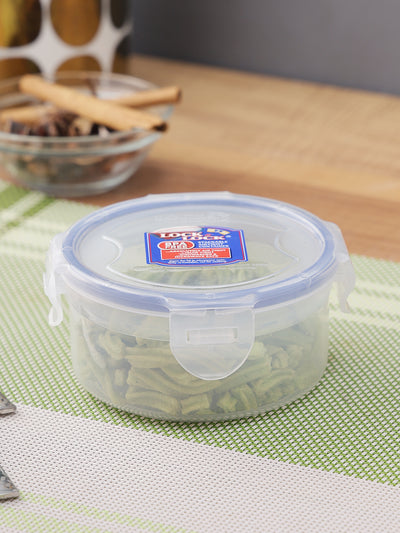 LocknLock Classics Large Round Food Container with Leak Proof Locking Lid, Clear