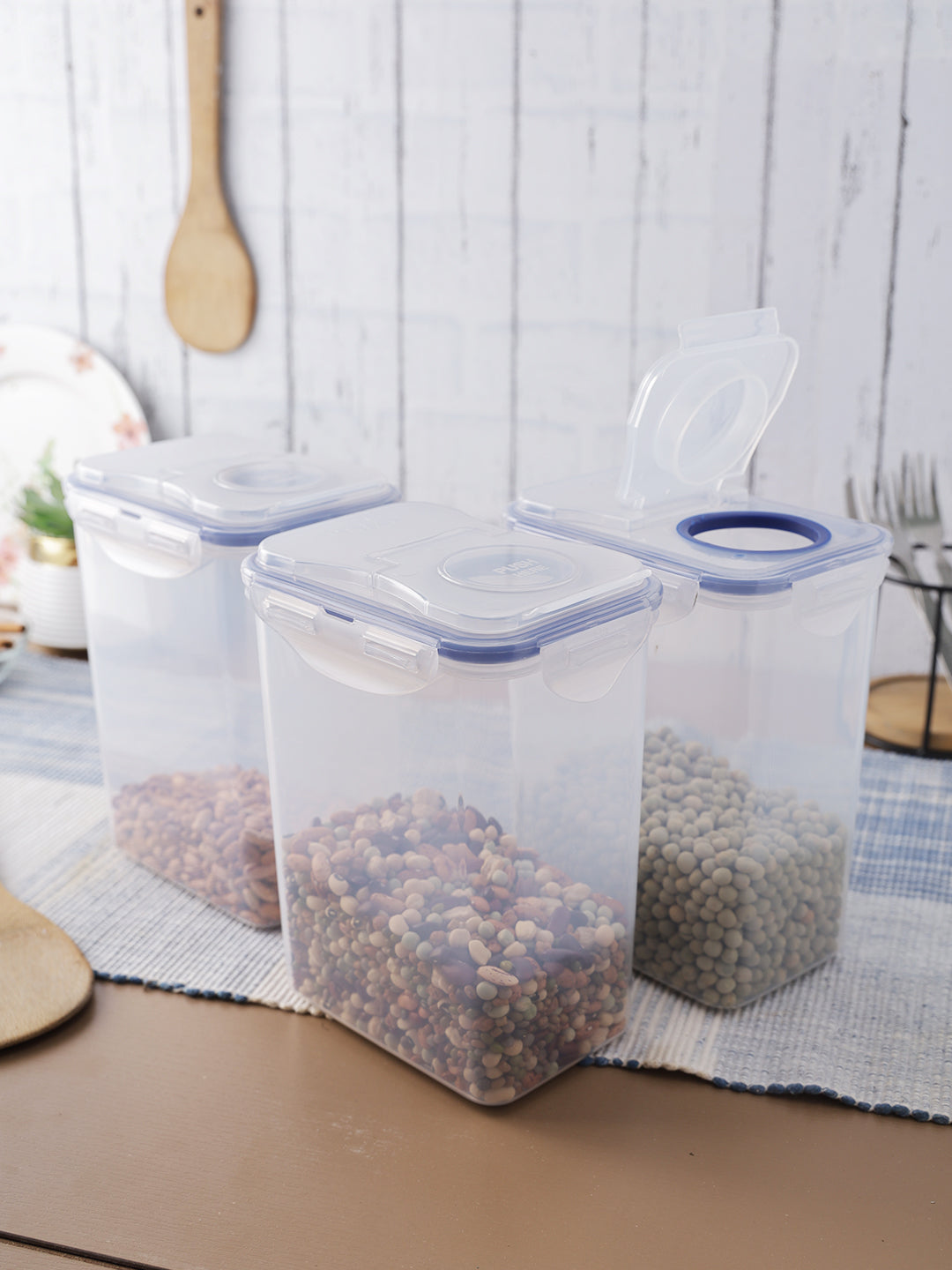 Locknlock Plastic Containers Classic Flip Lid Set - 1.8L (Set of 3) – LocknLock India
