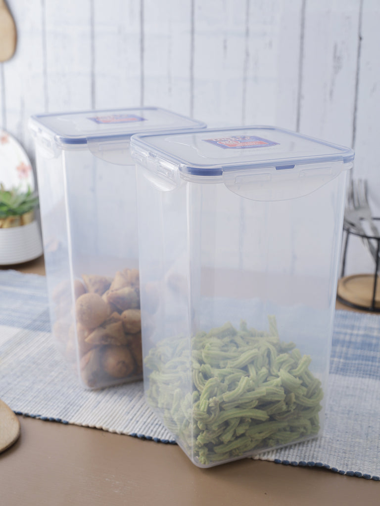 Yirtree Airtight Plastic Food Storage Container, Rectangular Small Storage Boxes, Microwave, Freezer and Dishwasher Safe, Size: 5.04 x 4.53 x 3.54