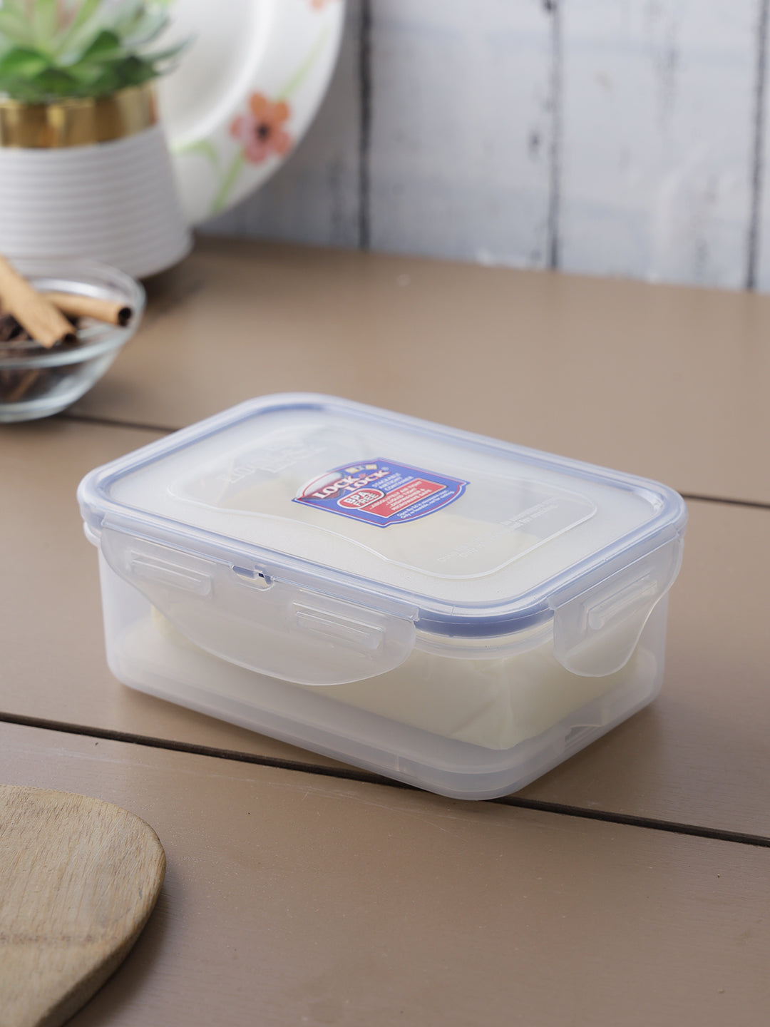 LocknLock Classics Small Flat Rectangular Food Container with Tray | Butter Case