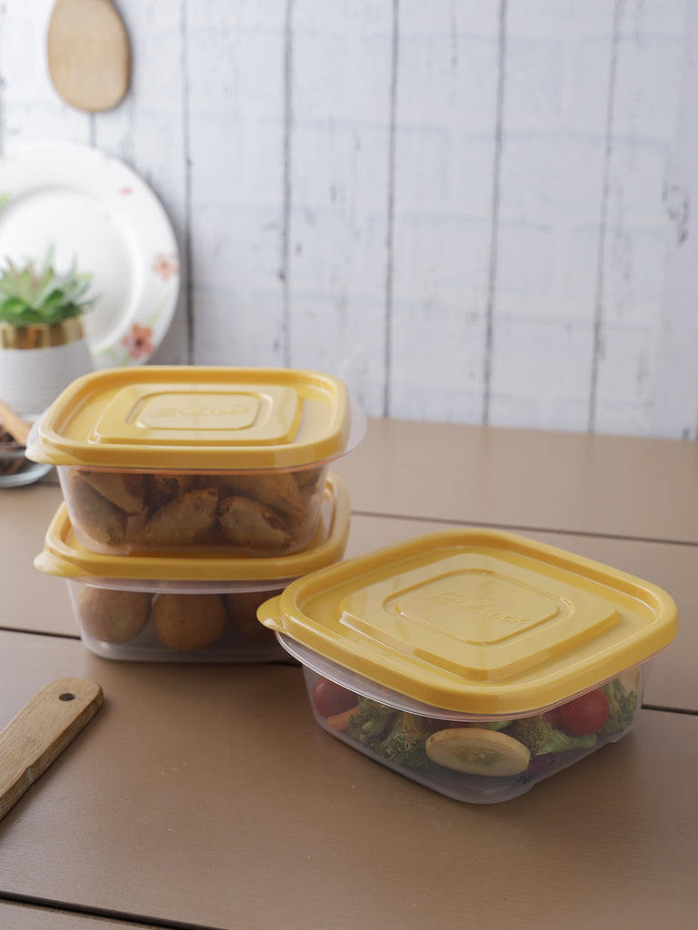 SQUARE 610ML X 3 - YELLOW SET – LocknLock India