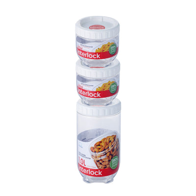 ROUND 500ML X 500ML X 1LTR - INTERLOCK SET